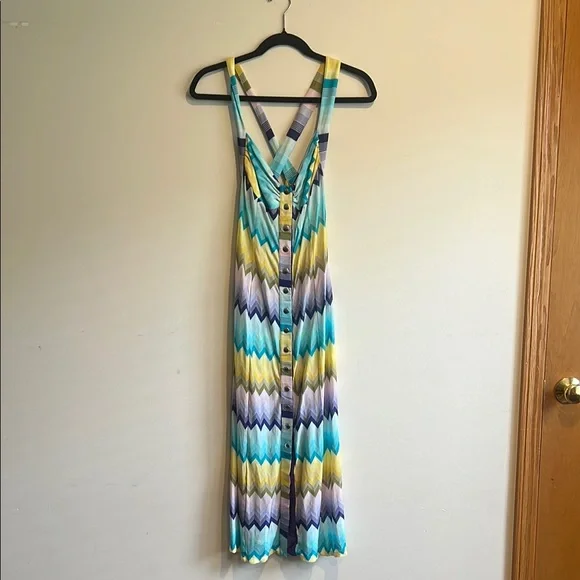 Missoni | Dresses | Missoni Mare Yellow And Blue Maxi Dress | Poshmark